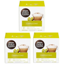 NESCAFÉ Dolce Gusto Cappuccino Coffee Pods x16 (Pack of 3, Total 48 Pods, 24 Servings)