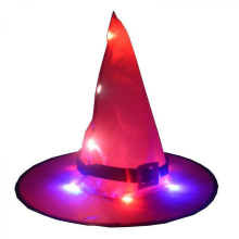 Halloween Glowing Witch Hat Halloween Ornament Festive Party Hat Wizard Hat Party Magician Decoration Props Led Lights 3