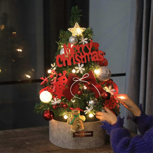Home desktop 60cm encryption mini Christmas tree package mall decoration red Christmas ornaments