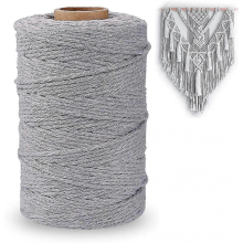 3mm X 109 Yard Cotton Macrame Cord Undyed Natural Cotton Rope Cotton Cord For Wall Hanging, Plant Hangers, Crafts, Knitting