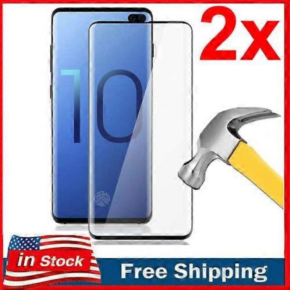 2X Curved Tempered Glass Screen Protector For Samsung Galaxy S10 / S10+ Plus No.20386 No.20386 7632237832241