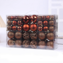 100 Pieces Christmas Baubles Christmas Decoration Set Glass Christmas Baubles Christmas Tree Baubles Ornaments Shatterproof Plastic Christmas Tree Dec