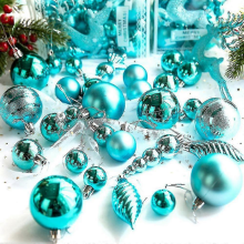 30pcs Merry Christmas Tree Ornaments Baubles Festival Xmas Party DecorLake Blue