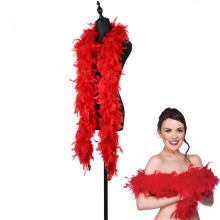 Feather Boa Party Christmas Tree Decoration Strip Xmas Ribbon Garlands 2M,PromotionRed
