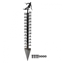 24 Inch Snow Gauge Metal Measuring Stick 90cm Height Accurate Scale Winter Snow Measurer Ruler Outdoor Christmas Decorations Black NO.0755A