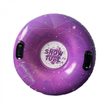 Inflatable Snow Tube Portable Gift with Handles for Skiing Outdoor Christmas RedPurple90cm