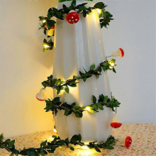 Led String Lights with Artificial Leaf Flowers Christmas Decoration Outdoor Home Wedding Fairy Garden Patio Decor5M 50LEDS5-Mushroom leaves