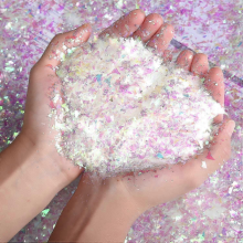 Iridescent Fake Decorative Artificial Snow, Glitter Snowflakes ,for Christmas Tree Decoration Holiday Home Winter Ornaments (120g)
