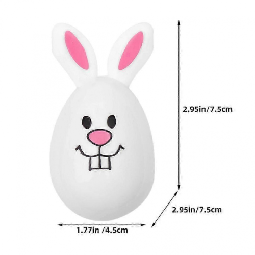 24pcs Easter Egg Ornament Openable Easter Rabbit Eggs Shape Decor Easter Party FavorsWhite7.50X7.50X4.50CM 1