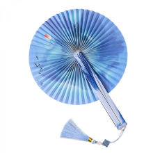 Round Magnetic Folding Hand Fan Compactly Coolings Fans For Outdoor Game Christmas Decorations Festival Performances6