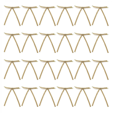24Pcs Flannel Bowknots Hanging Collection Luxurious Flannel Bowknot Suitable For Event Planners And DIY Craft Projects green grassLight coffee