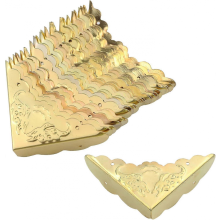 Antique Decorative Furniture Corner Protector, 4.1 x 4.1 cm, Gold Color, Pack of 24
