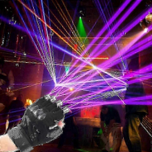 Laser Gloves Multi-line 4 Heads Disco Laser DJ Beam Stage Light For Finger Dancing Show Halloween Party RaveRed (1pc)