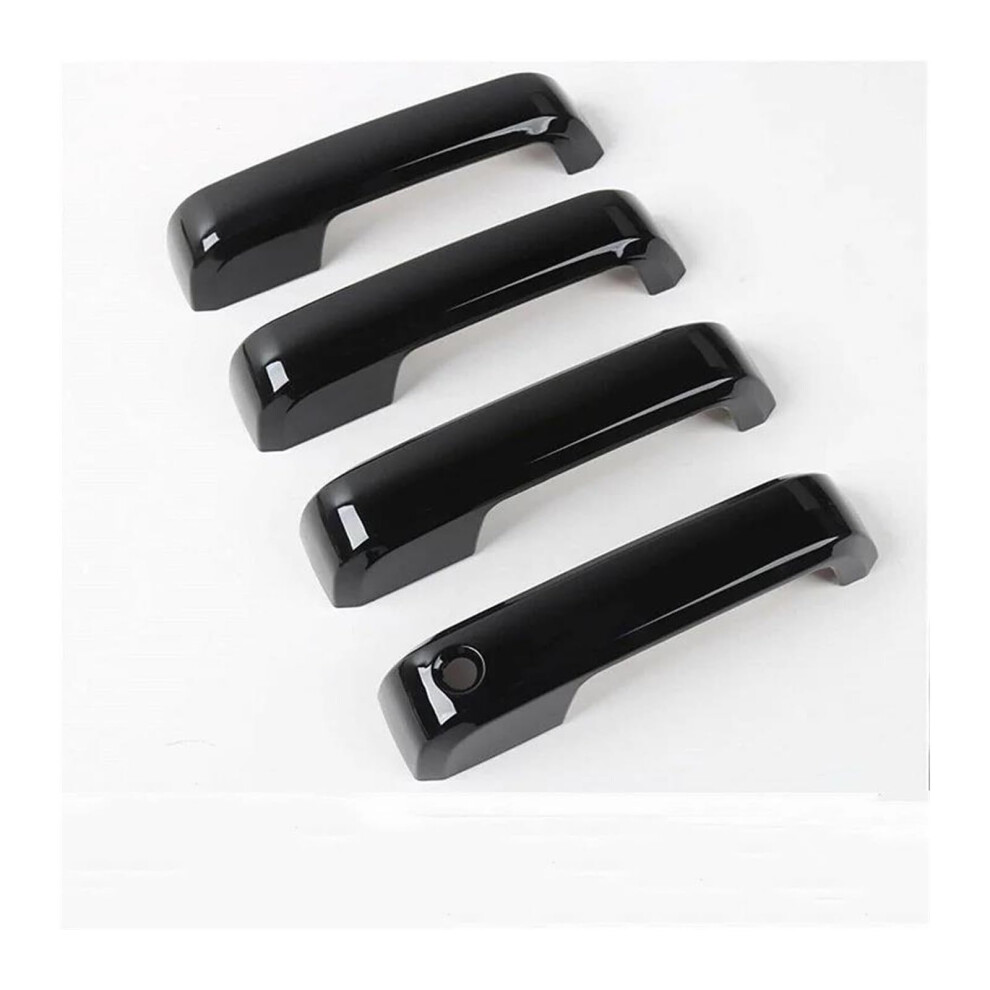 Exterior Door Handle Covers For Ford F150 2015-2020 Carbon Fiber Print Look 4 Pieces Driver And Passenger Side Black 9084446951127