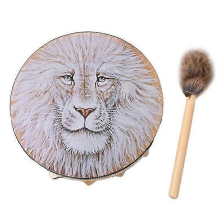 Handmade Shamanic Drum Siberian Spirit Music Drums Home Ornament with Drum Stick