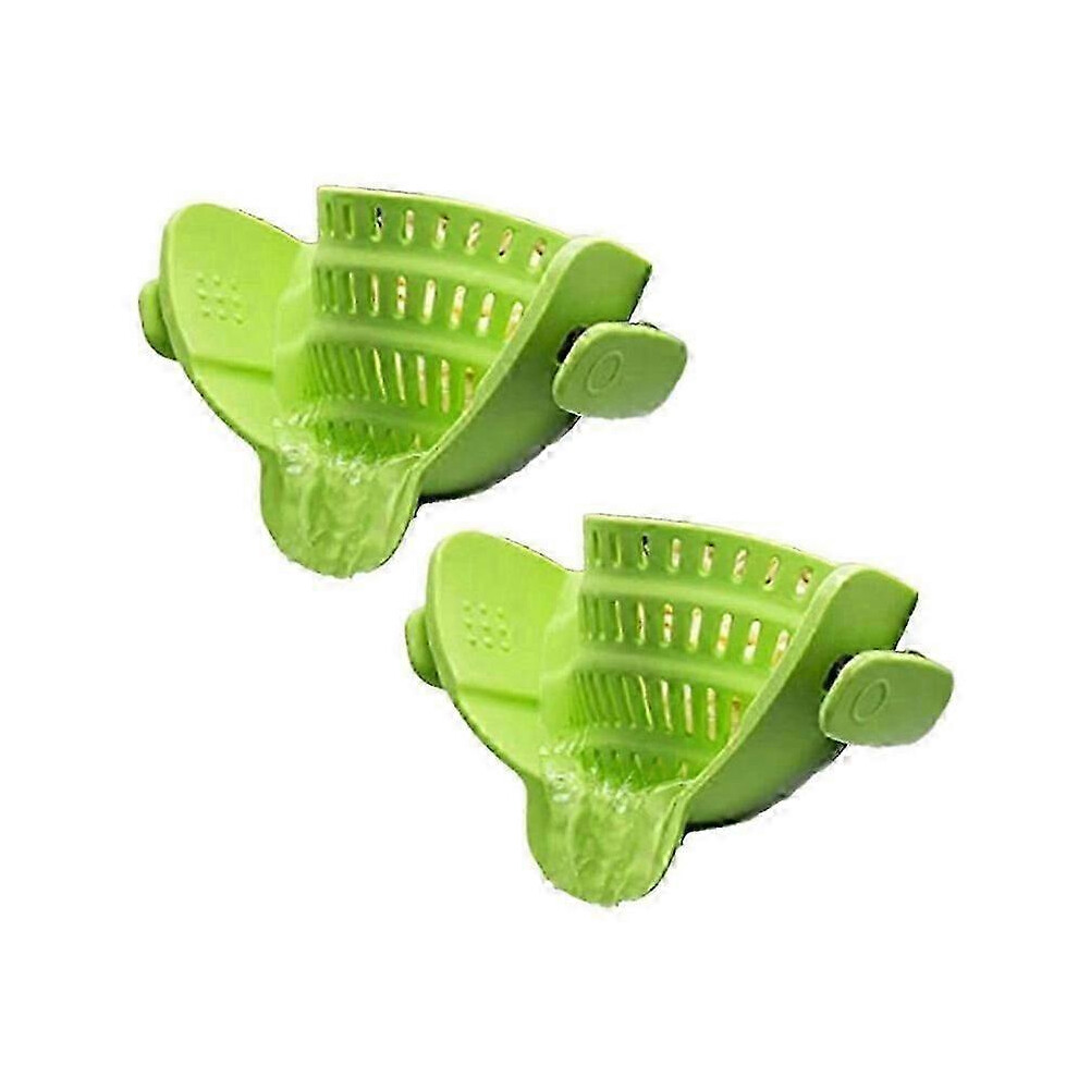 Pack Silicone Kitchen Strainer with Clip Drainer Bowl Funnel Rice Pasta Vegetable Washing Colander for Tm5 and Tm6, b