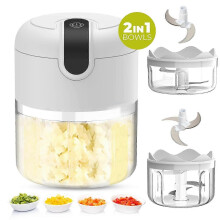 Mini Electric Garlic Chopper, Small Portable Cordless Garlic Chopper, USB Rechargeable for Ginger