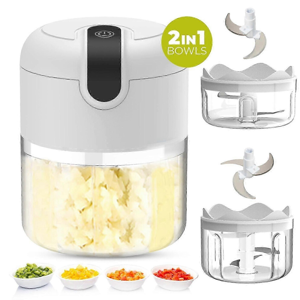 Mini Electric Garlic Chopper, Small Portable Cordless Garlic Chopper, USB Rechargeable for Ginger