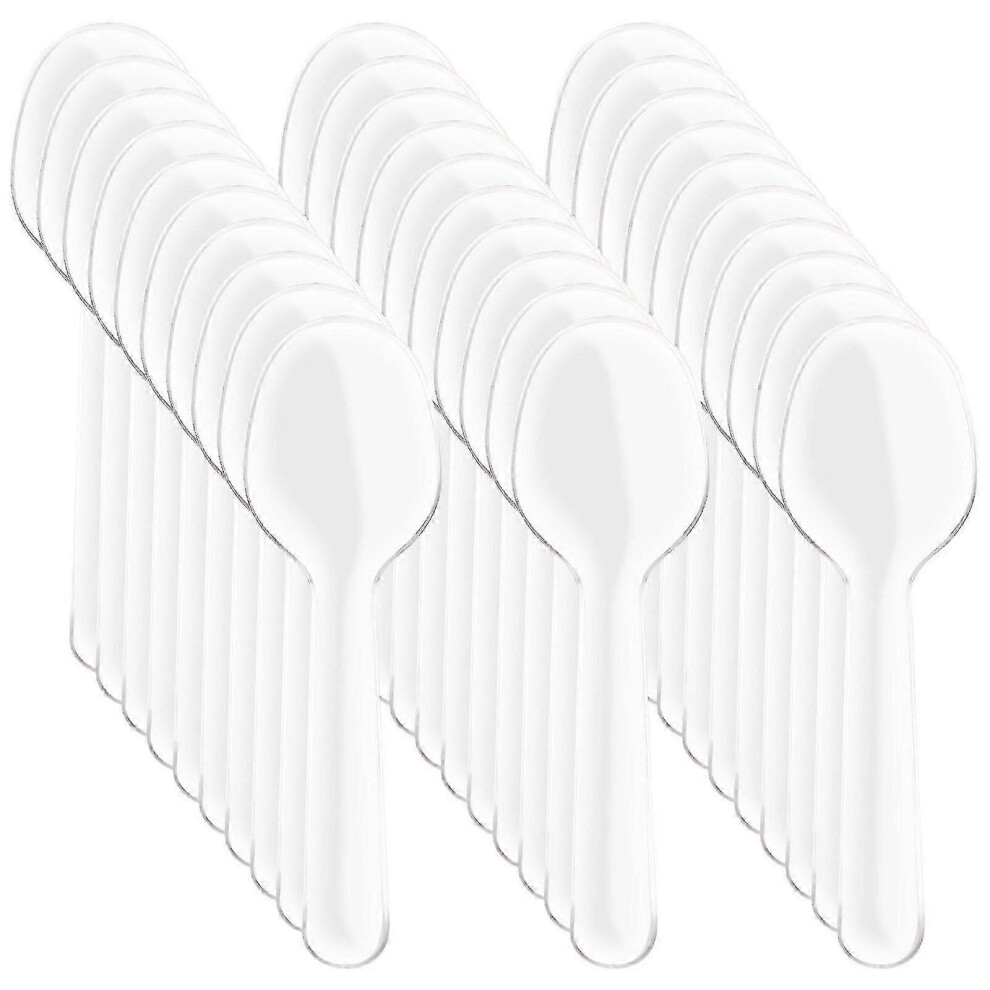 200Pcs Disposable Plastic Spoon Plastic Cutlery Utensils Clear Coffee Spoon Disposable Cutlery For Dessert And Ice Cream