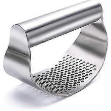Rocking Garlic Press - Stainless Steel Garlic Mincer, New Innovative Garlic Mincer for Crushing Garlic (Imperial Silver)