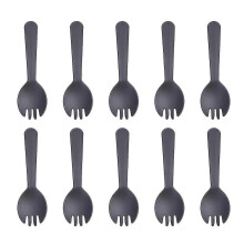 100 Pcs Disposable Plastic Pasta Spoons Fruit Forks Party Tableware Appetizer Forks Camping Forks Plastic Tableware
