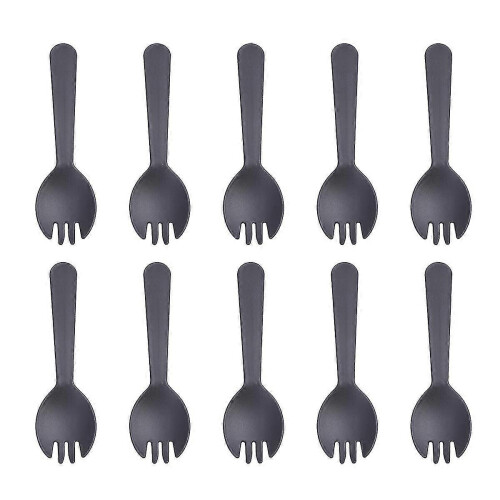 100 Pcs Disposable Plastic Pasta Spoons Fruit Forks Party Tableware Appetizer Forks Camping Forks Plastic Tableware