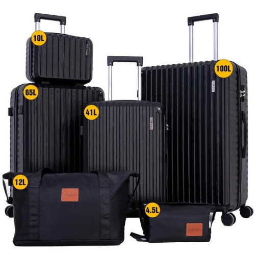Set de Valises - BAZARLAND30 - 6 PCS - Rigide - Imperméable - 4 Roulettes 360