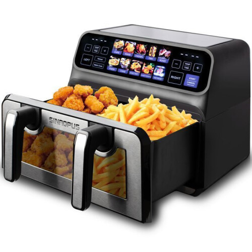 Freidora sin aceite - BAZARLAND30 - Doble cubeta 9L - 2200W - 10 programas automáticos