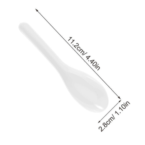 Pack of 60 disposable plastic spoons, transparent, small spoons 1