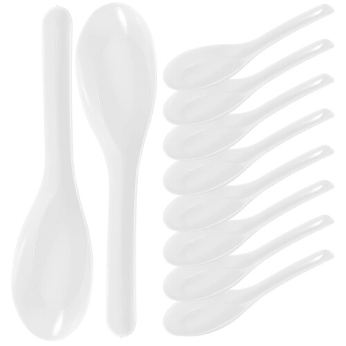 Pack of 60 disposable plastic spoons, transparent, small spoons