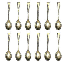 Set of 72 Gold Disposable Plastic Mini Spoons, Metal Look Plastic Cutlery for BBQ, Party, Picnic