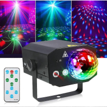 Party Lights + Disco Ball Lights 2 in 1 Dj Disco Lights for Parties LED Sound Activated Stage Strobe Light Projector with Remote for Halloween Party B