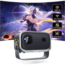 BAZARLAND30 Videoproyector 360 Rotativo Jimveo Mini retroproyector Portátil 13000L FHD1080P WiFi6 Bluetooth Home Cinema 4K