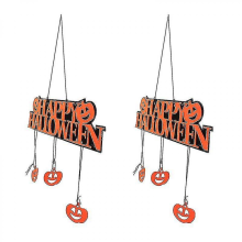 Th Halloween Party Decorative Props Pumpkin Hanging Flag Pumpkin Door Hangingorange2pcs