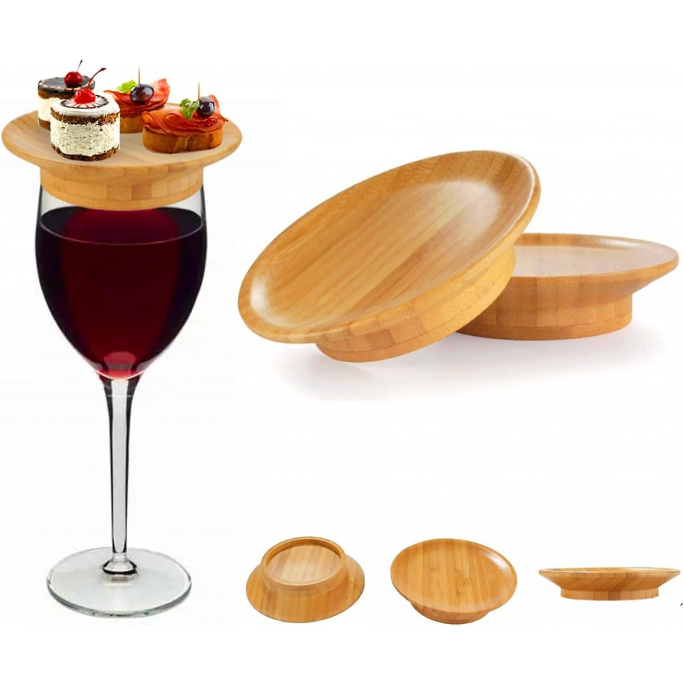 Wine Glass Charcuterie Topper,Bamboo Wine Glass Charcuterie Board Topper