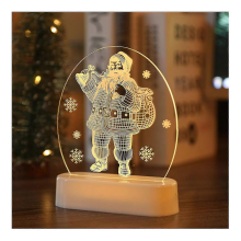 The New 2022 Santa Claus Snowman Christmas Tree Lights Bedroom Decor
