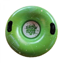 Inflatable Snow Tube Portable Gift with Handles for Skiing Outdoor Christmas RedGreen90cm