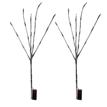 2 Pack Branch Lights 20 LED Battery Powered Decorative Lights Willow Twig Branch Tree Lights for Home Christmas Decoration Warm White