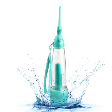 Water Floss for Teeth, Cordless Manual Irrigator, Travel Friendly for Children and Adults, Gum Care and Hygiene