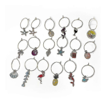Tagsi Wine Charms for Stem Glasses, Drink Markers Christmas Decorations