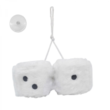 Car Hanging Furry Dice Car Dice Car Hanging Furry Dice Hanging Fuzzy Dice Plush Car Pendant Pair Of Hanging CoupleWhite