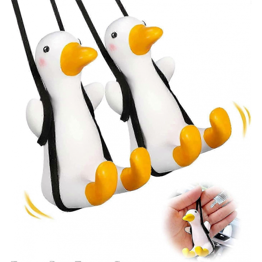 Cute Car Charms - Rocking Duck Rearview Mirror Decoration (2 Pieces) 7057162892076