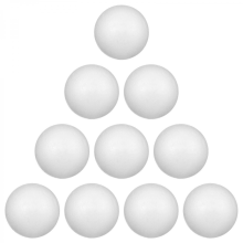 10pcs 6cm Christmas Decoration Modelling Craft Solid Polystyrene Balls Round Spheres (White)White6.00X6.00X6.00CM