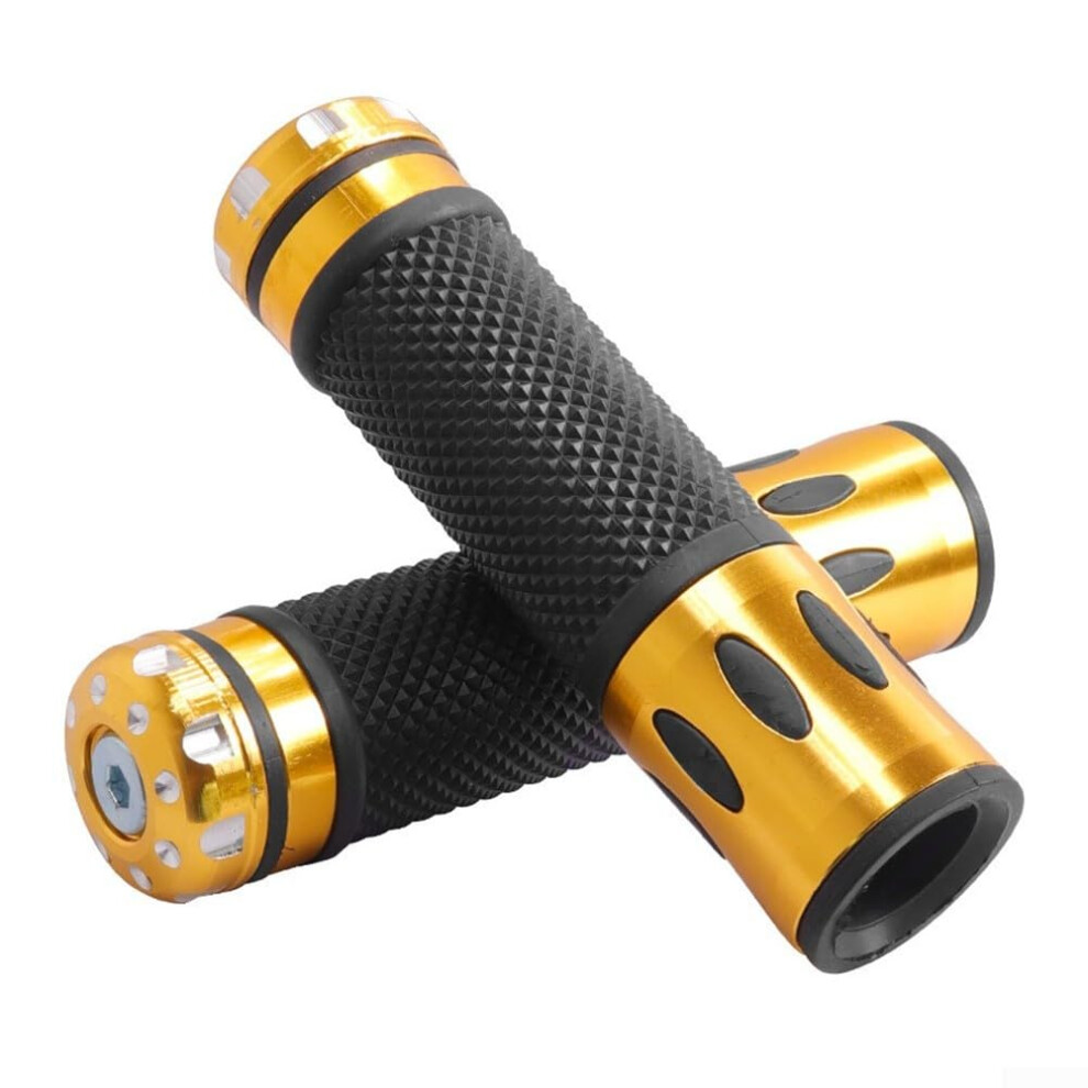 Aluminium Alloy and Rubber Handlebar Grips For Xiaomi M365 Electric Scooter Gold Finish Compatible Replacement-image-OPC-PKHWSK2-NEW