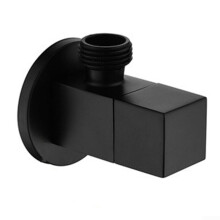 Male Thread Square Triangle Angle Valve Wall Mounted Bidet Tap Black Finish Bathroom Faucet
