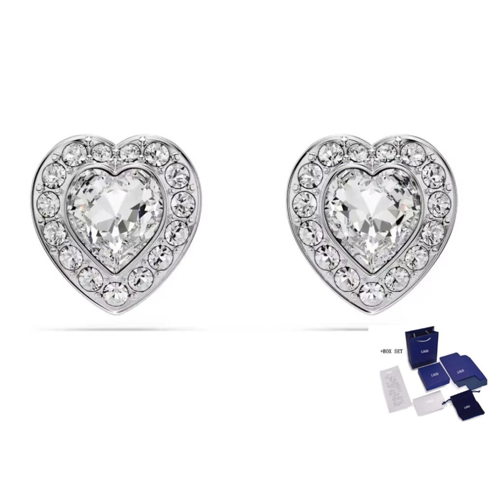 (4) 2025 Hot Sale Good Brand Silver Color  Ariana Grande Tennis Heart Angelic Bracelet Women's Romantic Luxury Jewelry Gifts Set-image-OPC-PKHWSYG-NEW