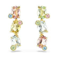 (Earring-1) Original Colored Candy Crystal High Quality Jewelry Sets Adjustable Irregular Ring Drawstring Swar Necklace Exquisite Gift For Women