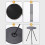 Camping Side Table Height Adjustable, Sturdy Portable For Picnics Black 5