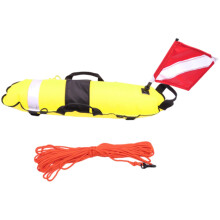 Dives Marker Buoys With Webbing Handle For Outdoor Surface Signals, Scuba Diving, Freediving, Snorkeling, Yellow