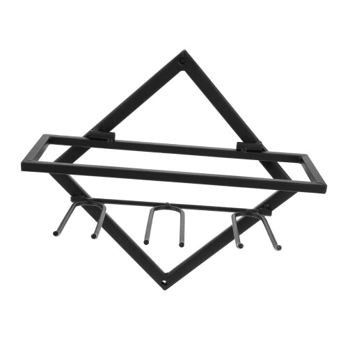 Wall Mounted Wine Rack Inverted Goblets Storage For Home Bar Black Space Saving Red Wine Shelf Efficient Drainage